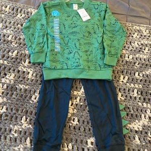 4T Carters Dinosaur Long Sleeve & Pant Set